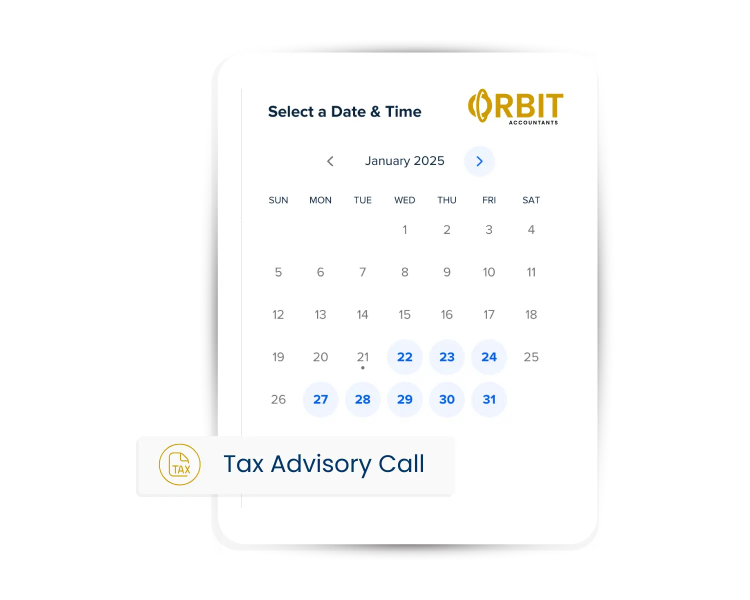 Section 2 Tax page (1) Orbit's Calendar for Expert Planning